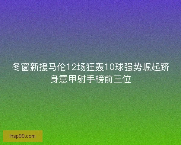冬窗新援马伦12场狂轰10球强势崛起跻身意甲射手榜前三位