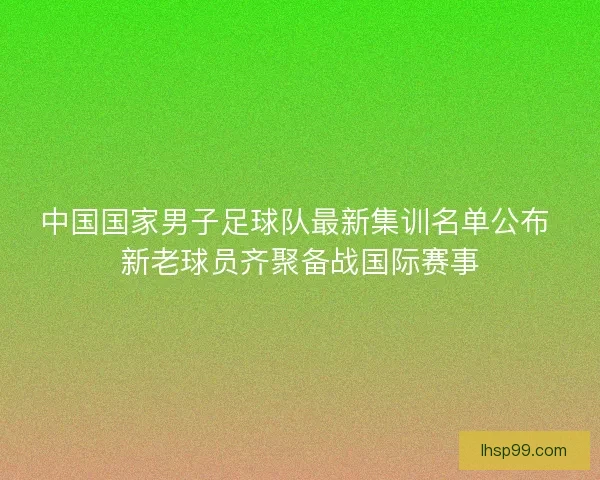 中国国家男子足球队最新集训名单公布 新老球员齐聚备战国际赛事